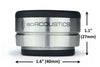 Isoacoustics orea graphite isolatore da 1,8 Kg di carico massimo per singolo pz