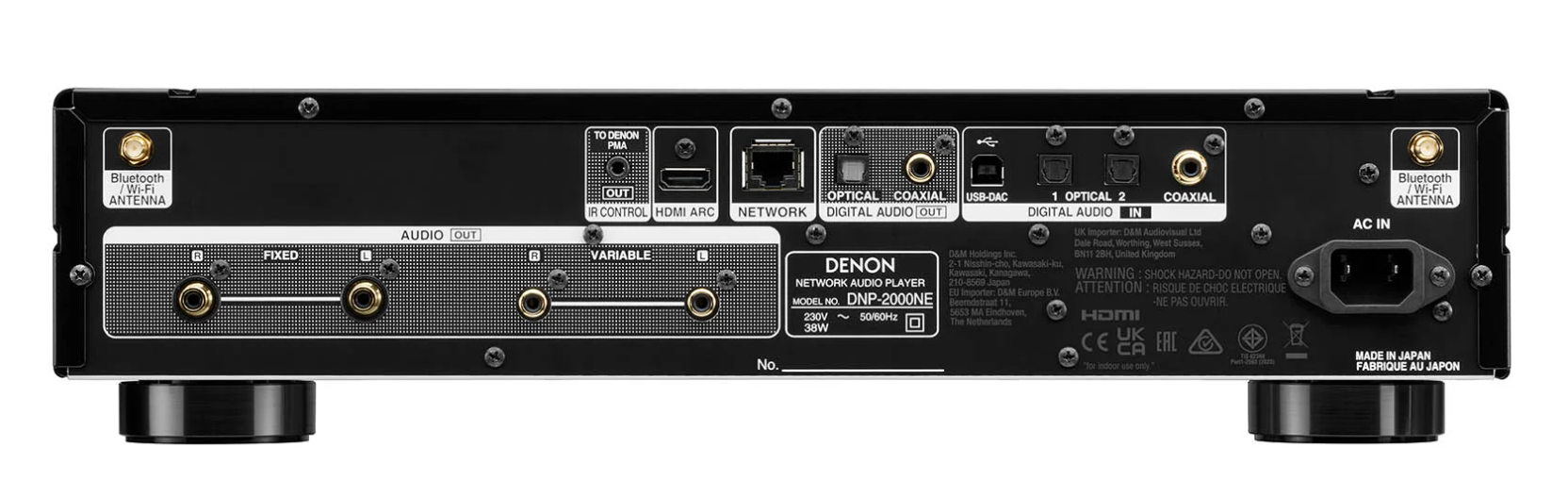 Denon DNP2000 silver lettore di rete per streaming ad alta risoluzione, con HEOS® Built-In