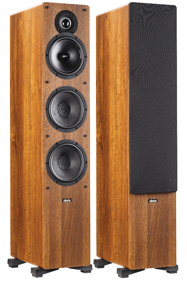 Indiana line Tesi 661 noce diffusori da pavimento 3 vie 92db bass reflex
