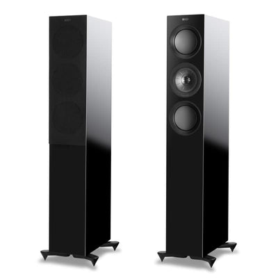 Kef R5 nero laccato coppia diffusori da pavimento 3 vie con Uni-Q