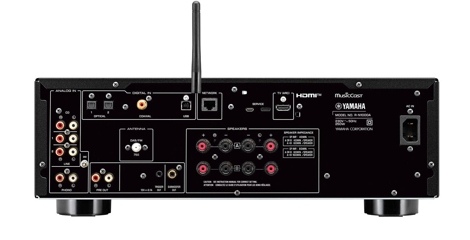 Yamaha R-N1000A nero amplificatore stereo con dac radio dab+