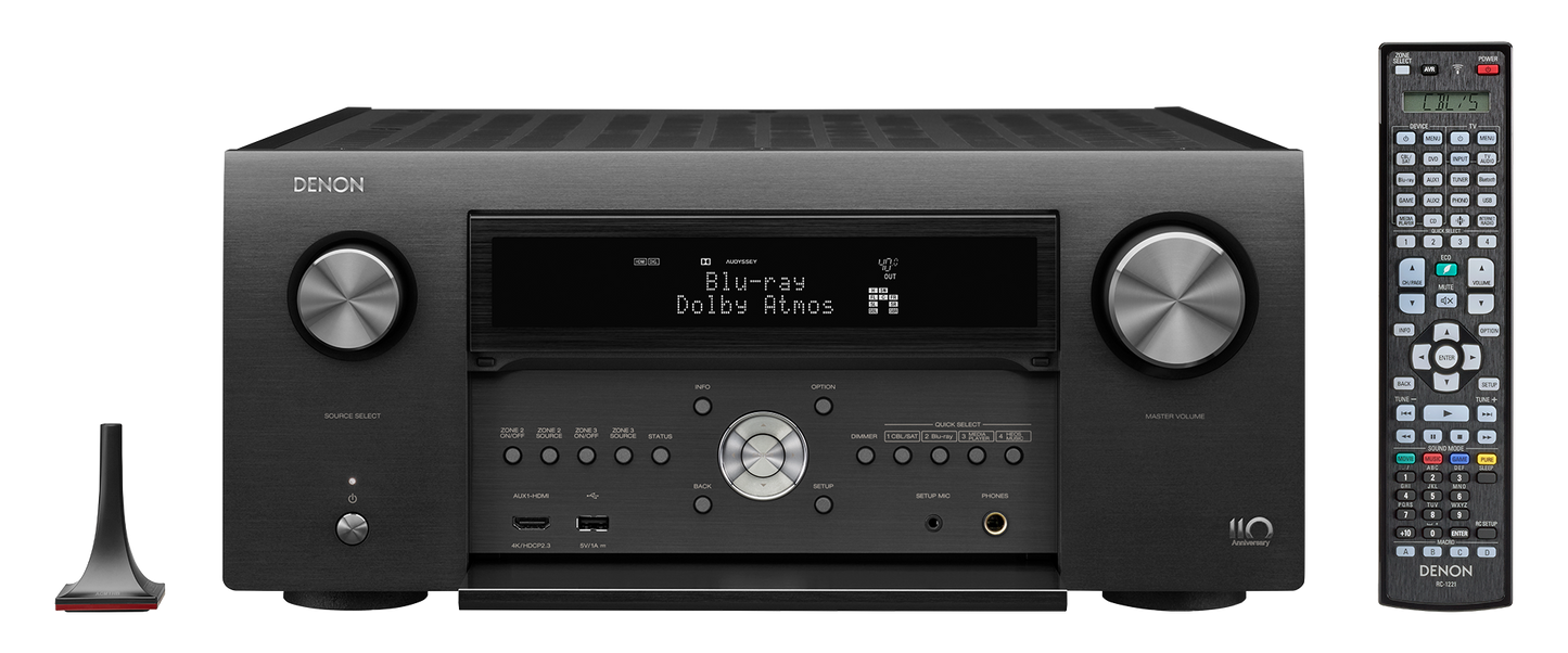Denon AVC-110 amplificatore AV 8K ottimizzato 13.2 canali versione speciale 110 anni denon
