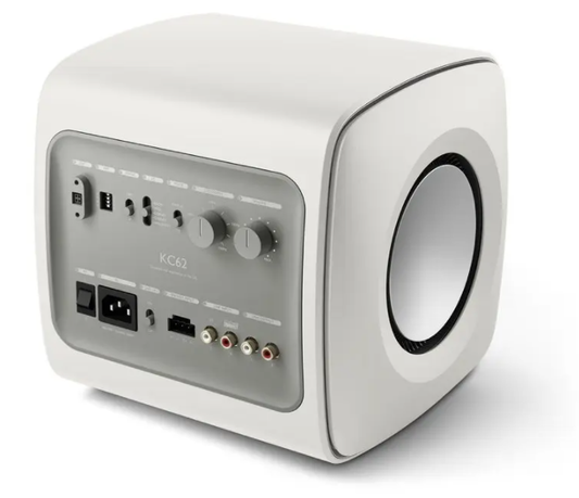 Kef KC62 bianco subwoofer attivo da 1000 watt compatto