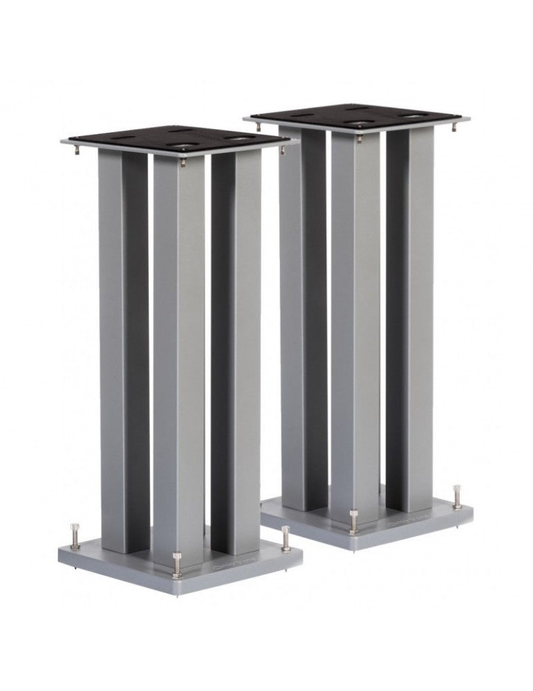 Norstone Stylum Square argento coppia stand a 4 colonne