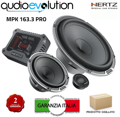 HERTZ MPK 163.3 PRO kit 3 vie con crossover passivo serie MILLE nuovo garanzia italia