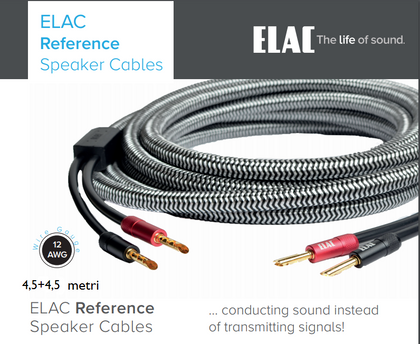 Elac Reference speaker coppia Cavi per diffusori da 4,5 mt Confezionato Con Presa a Banana