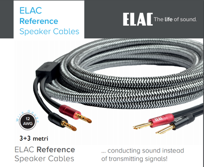 Elac Reference speaker coppia Cavi per diffusori da 3 mt Confezionato Con Presa a Banana