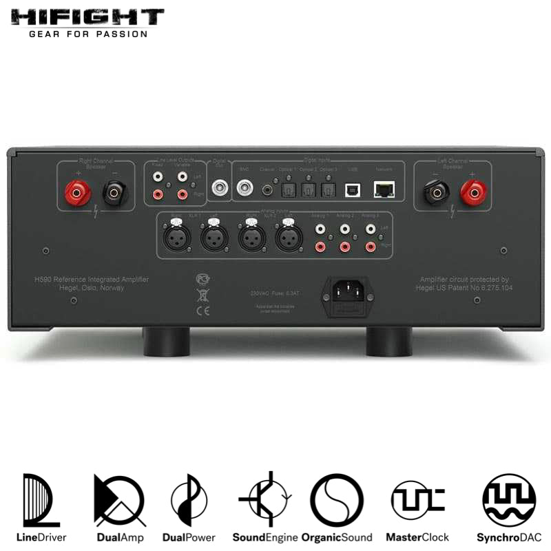 Hegel H590  amplificatore integrato TOP Apple AirPlay Spotify Connect oltre 300 watt di potenza