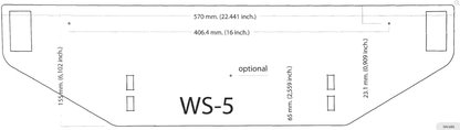 Solidsteel WS-5 mensola a muro per giradischi  dim. 500x410 mm x 19mm