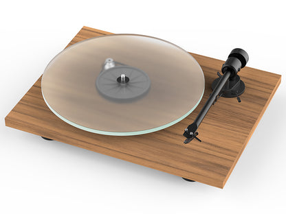 Pro-ject T1 noce Giradischi con braccio e testina Ortofon OM 5E trazione a cinghia