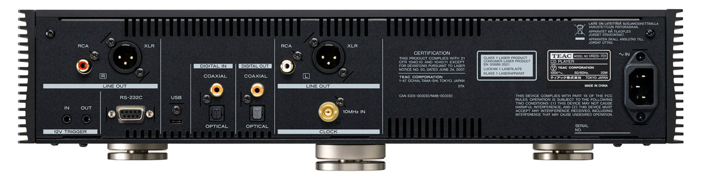 Teac VRDS-701-B lettore CD MQA con meccanica V.R.D.S