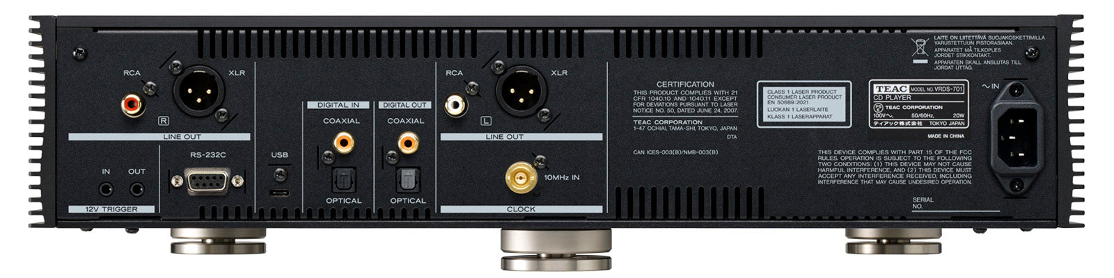 Teac VRDS-701-B lettore CD MQA con meccanica V.R.D.S