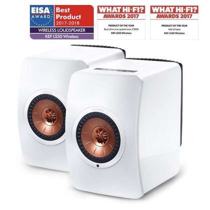 Kef LS50 wireless white/copper sistema audio audiophile attivo