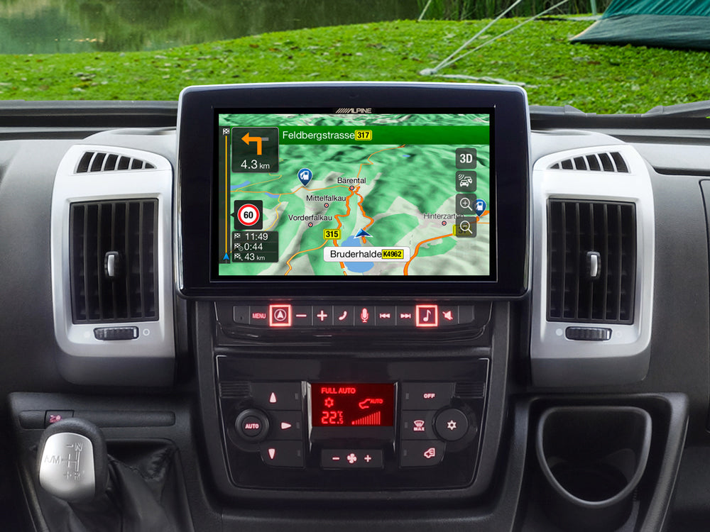 Alpine X902D-DU 9” Touch Screen NAVI mappe TomTom per Fiat Ducato 3, Citroën Jumper 2 & Peugeot Boxer 2 Apple CarPlay e Android Auto