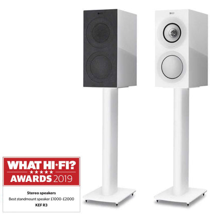 Kef R3 bianco laccato coppia diffusori da stand 3 vie con Uni-Q