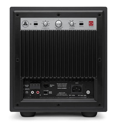 JL AUDIO D108 V2 black ash subwoofer attivo da 500 watt rms