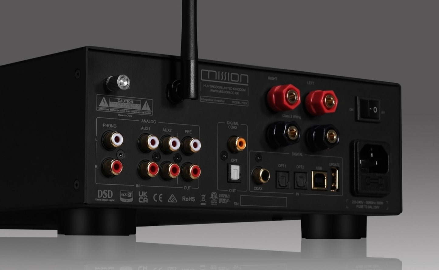 Mission 778x nero amplificatore con fono e dac ES9018K2M e BT