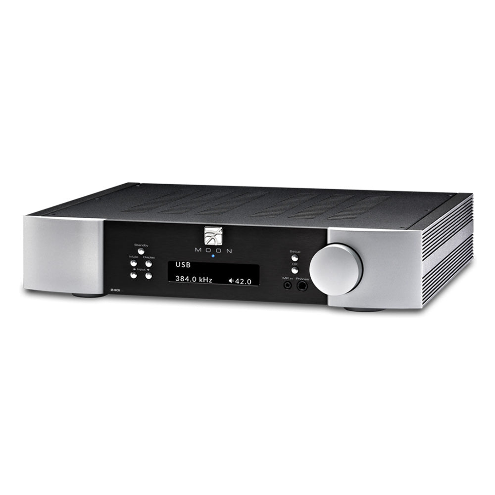 Moon 240i nero-silver amplificatore integrato 2x50 watt rms nuovo