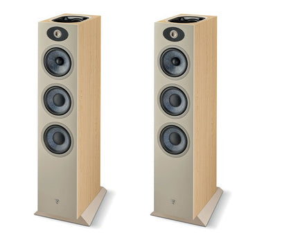 Focal Theva N 3-D legno chiaro diffusori da pavimento 3 vie + atmos