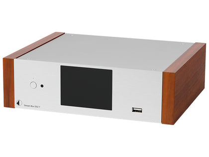 PRO-JECT STREAM BOX DS2 T SILVER PALISSANDRO LETTORE DI RETE HI END FILE NUOVO GARANZIA ITALIA