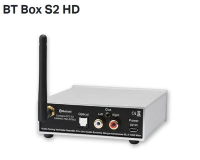 Pro-ject bluetooth box s2 HD nero ricevitore bluetooth 5.0 and aptX-HD