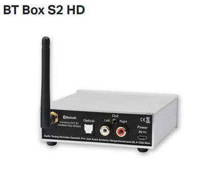 Pro-ject bluetooth box s2 HD nero ricevitore bluetooth 5.0 and aptX-HD
