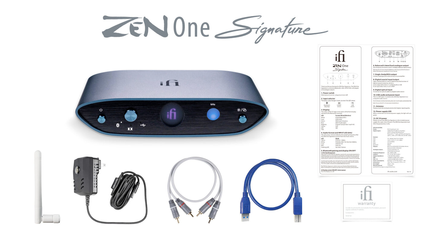 Ifi zen one signature DAC MQA DXD e DSD con bluetooth