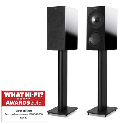 Kef R3 nero laccato coppia diffusori da stand 3 vie con Uni-Q