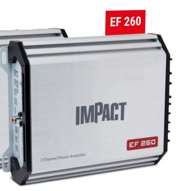 Impact EF260 amplificatore 2x60 watt rms AB auto turn on ingressi hi-level