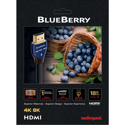 Audioquest blueberry 18Gpbs cavo hdmi 4K 8K lunghezza 1 metro