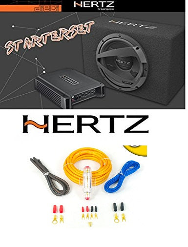 Hertz Dieci kit di base con amplificatore Hertz HCP2 + subwoofer Hertz DBX25 +KIT CAVI OMAGGIO