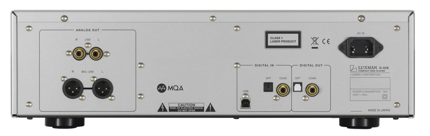 Luxman D-03X Lettore CD con decofica MQA doppio DAC Burr Brown 1795