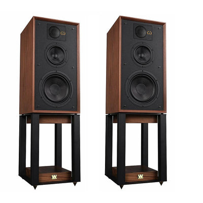 Wharfedale Linton noce con stand diffusori 3 vie serie anniversary nuove