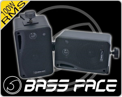 Bass Face SPLBOX.1 nere coppia diffusori 3 vie da interno esterno staffe incluse