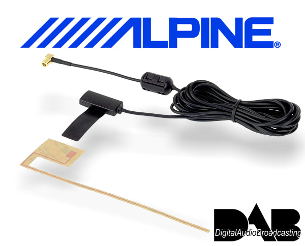 Alpine KAE-242DA Antenna DAB da vetro con adesivo da vetro trasparente