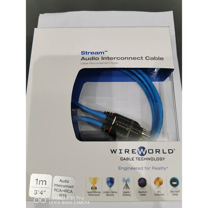 Wireworld steam da 1MT cavo rca-rca rame ofc dna helix connettori 24K gold