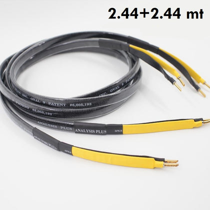 Analysis plus black oval 9 cavo per diffusori high-end da 6,63 mmq da 2.44+2.44 mt