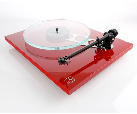 Rega planar 3 rosso giradischi con braccio RB330 cappa senza testina