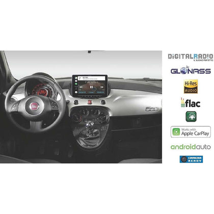 Alpine iLX-F903D-312-G Floating Display 9'' per FIAT 500 dal 2007 al 2015 colore (grigio scuro)