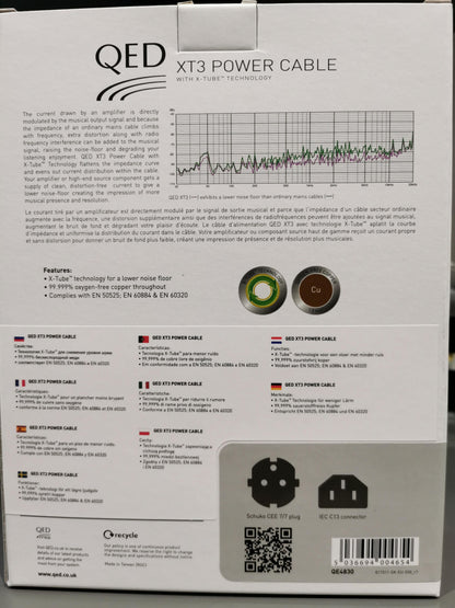Qed reference XT 3 da 3 metri cavo di alimentazione