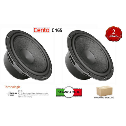 HERTZ C165 C-165 COPPIA WOOFER DA16,5CM PER AUTO 4 OHM 210 WATT NUOVI