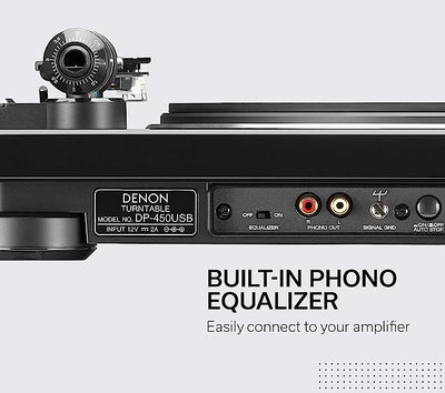 Denon DP 450 bianco giradischi usb braccio a S semi-automatico