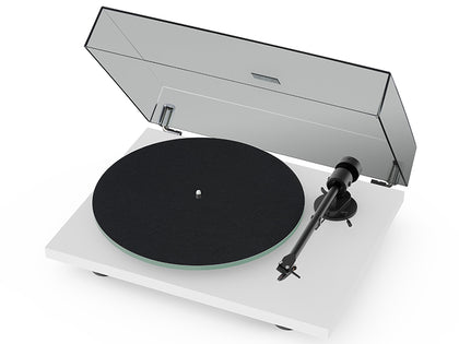 Pro-ject T1 bianco Giradischi con braccio e testina Ortofon OM 5E trazione a cinghia