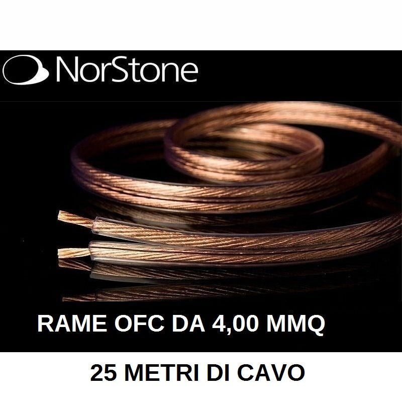 NORSTONE CL 400 CAVO DA 25 MT PER ALTOPARLANTI BIPOLARE 2 x 4.00mmq