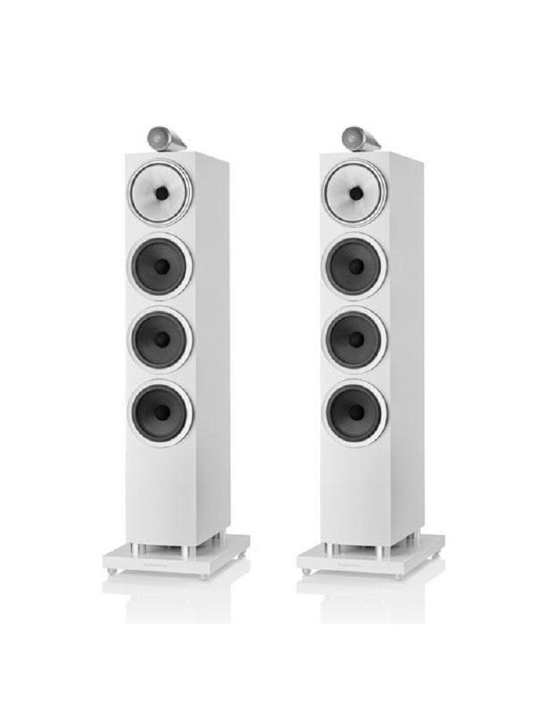 B&W 702 S3 bianco satinato Diffusori da pavimento a 3 vie bass reflex