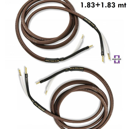 Analysis plus chocolate oval 12/2 coppia cavi per diffusori da 1.83+1.83 mt