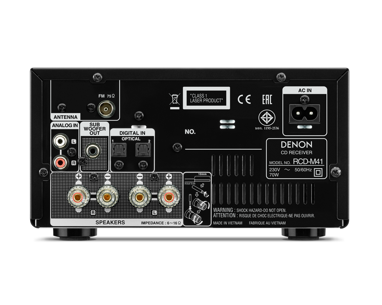 Denon RCDM41DAB silver Sintonizzatore DAB+ cd Bluetooth Potenza 2x 30 W