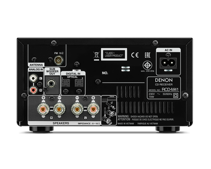 Denon RCDM41DAB silver Sintonizzatore DAB+ cd Bluetooth Potenza 2x 30 W