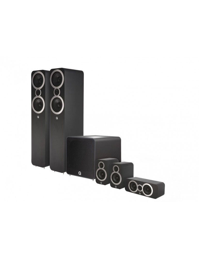 Q Acoustics 3050i plus cinema pack nero sistema 5.1 completo