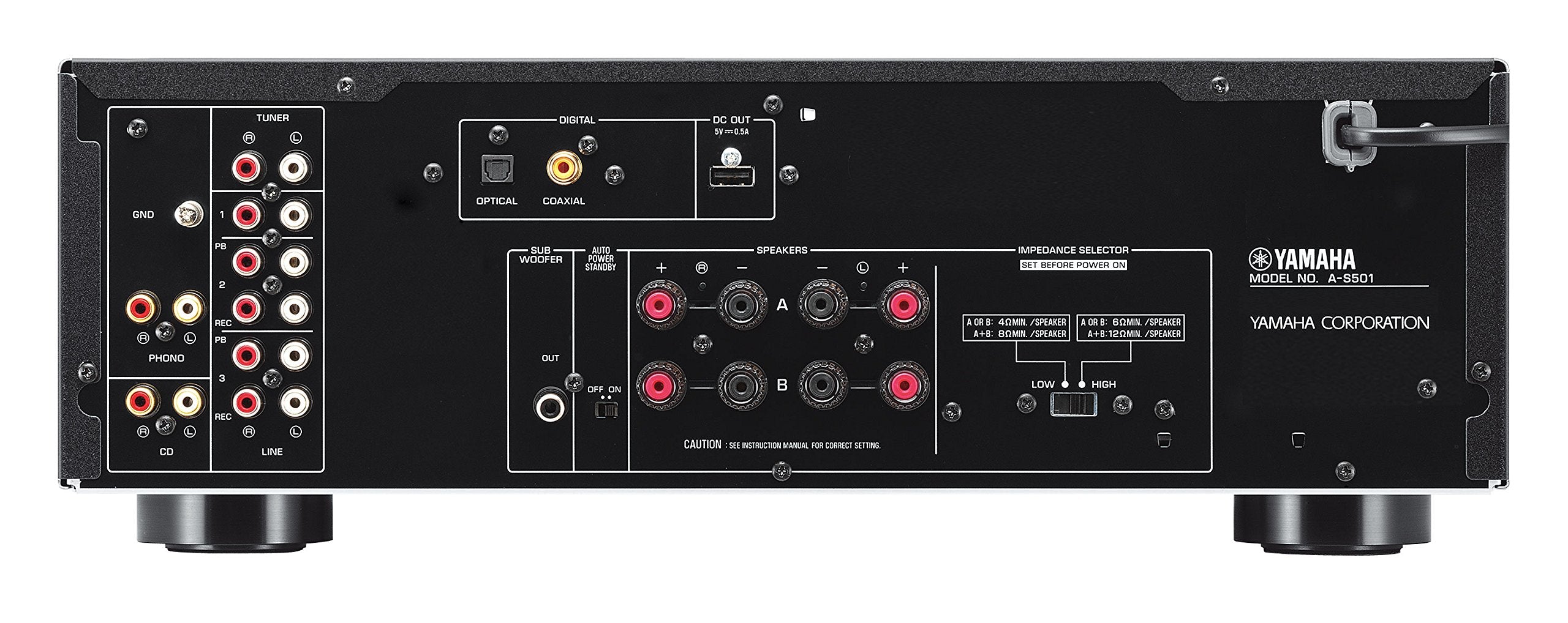 Yamaha AS501 nero integrato 2 ch 85+85 watt rms
